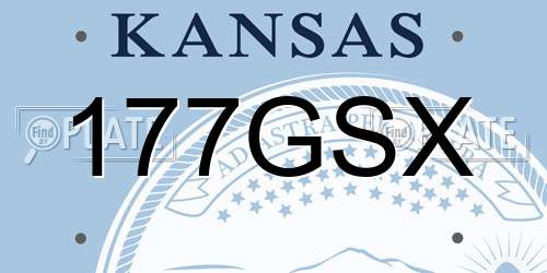 177GSX Kansas License Plate