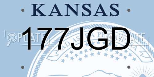 177JGD Kansas License Plate