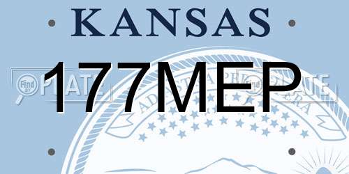 177MEP Kansas License Plate