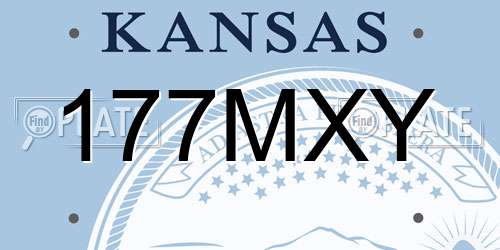 177MXY Kansas License Plate