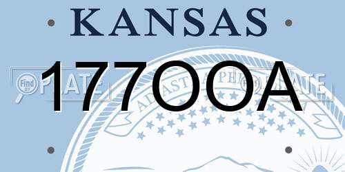 177OOA Kansas License Plate
