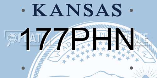 177PHN Kansas License Plate