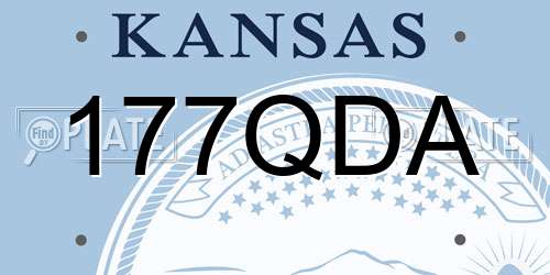 177QDA Kansas License Plate