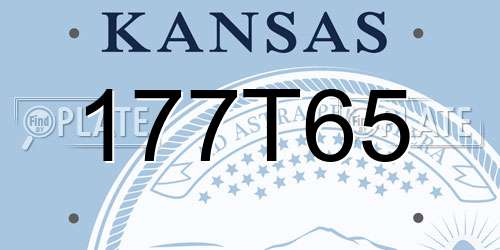 177T65 Kansas License Plate