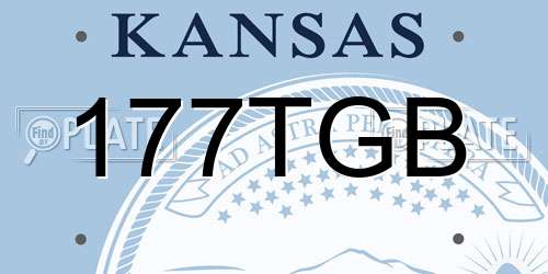 177TGB Kansas License Plate