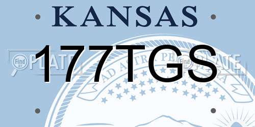 177TGS Kansas License Plate