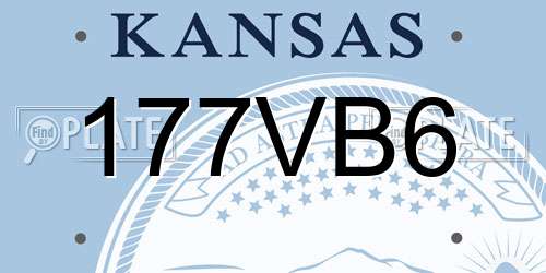 177VB6 Kansas License Plate