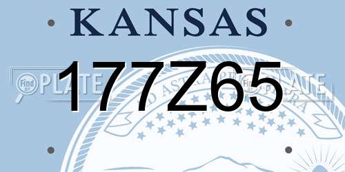 177Z65 Kansas License Plate