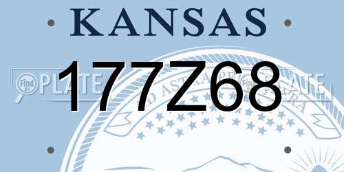 177Z68 Kansas License Plate