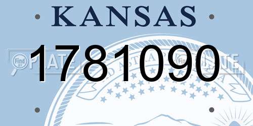 1781090 Kansas License Plate