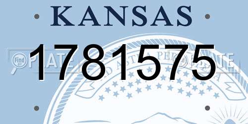 1781575 Kansas License Plate