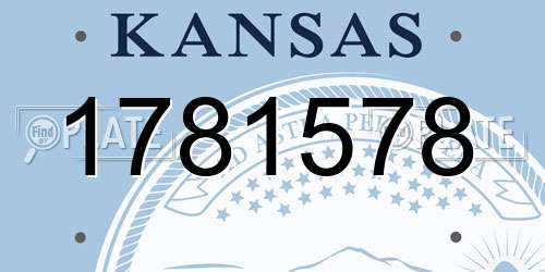 1781578 Kansas License Plate