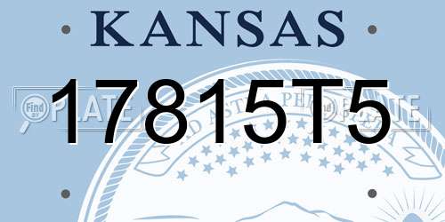 17815T5 Kansas License Plate