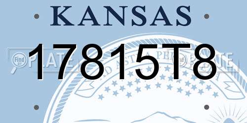 17815T8 Kansas License Plate