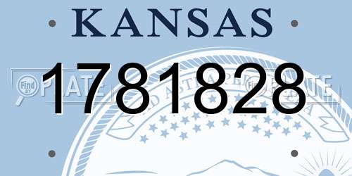 1781828 Kansas License Plate