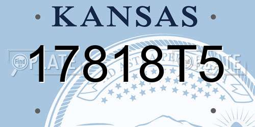 17818T5 Kansas License Plate