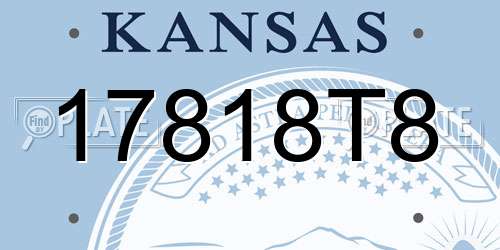 17818T8 Kansas License Plate