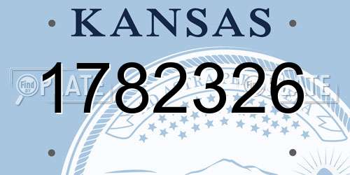 1782326 Kansas License Plate