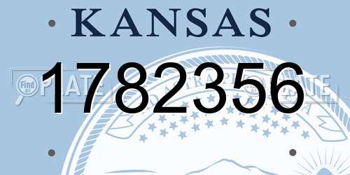 1782356 Kansas License Plate