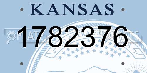 1782376 Kansas License Plate