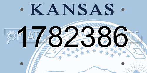 1782386 Kansas License Plate