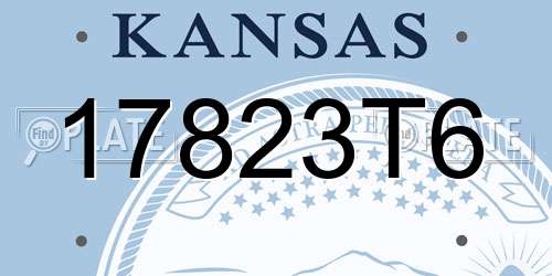 17823T6 Kansas License Plate