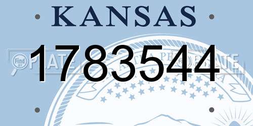 1783544 Kansas License Plate