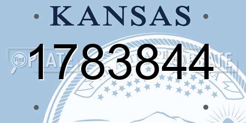 1783844 Kansas License Plate