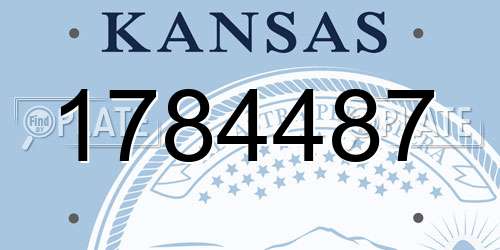 1784487 Kansas License Plate