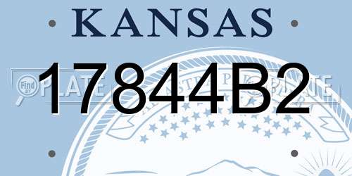 17844B2 Kansas License Plate