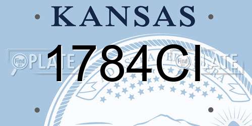 1784CI Kansas License Plate