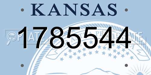 1785544 Kansas License Plate