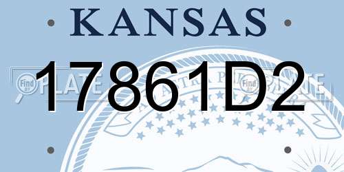 17861D2 Kansas License Plate