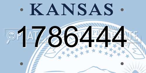 1786444 Kansas License Plate