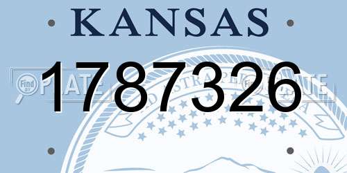 1787326 Kansas License Plate