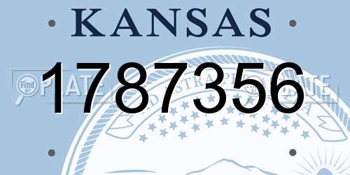1787356 Kansas License Plate