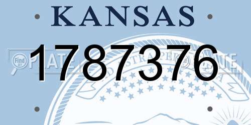 1787376 Kansas License Plate