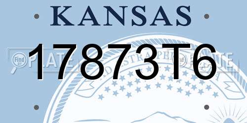 17873T6 Kansas License Plate