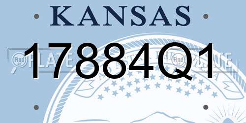 17884Q1 Kansas License Plate