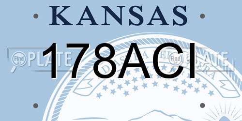 178ACI Kansas License Plate