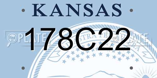 178C22 Kansas License Plate