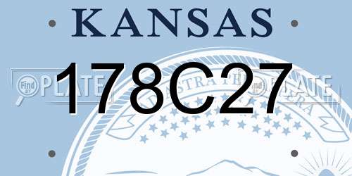 178C27 Kansas License Plate