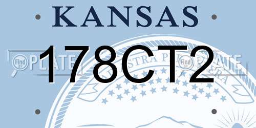 178CT2 Kansas License Plate