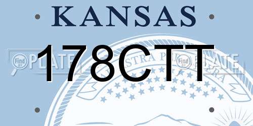 178CTT Kansas License Plate