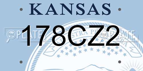 178CZ2 Kansas License Plate