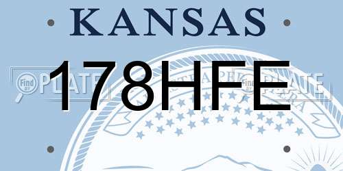 178HFE Kansas License Plate