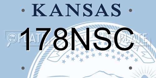 178NSC Kansas License Plate