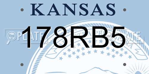 178RB5 Kansas License Plate