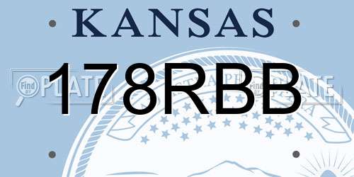 178RBB Kansas License Plate