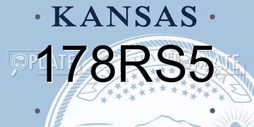 178RS5 Kansas License Plate